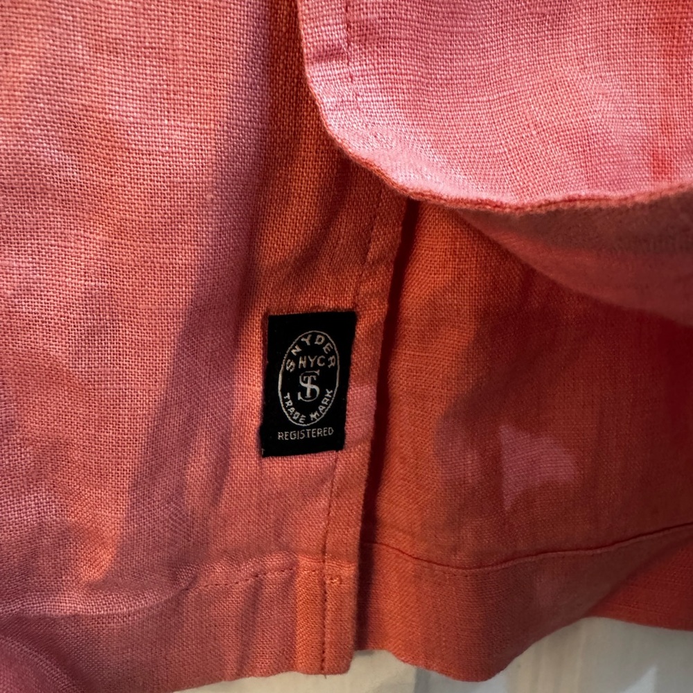 Todd Snyder Shell Pink Linen Shirt - Picture 6 of 7